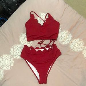 High waisted Swimsuit Set